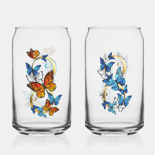 Oneindigheid van Monarch Vlinders Blikvorm Glas