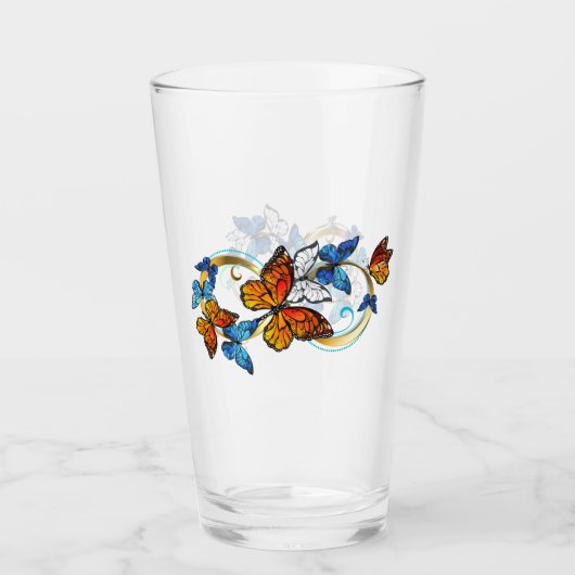 Oneindigheid van Monarch Vlinders Glas (Voorkant)