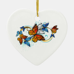 Oneindigheid van Monarch Vlinders Keramisch Ornament