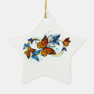 Oneindigheid van Monarch Vlinders Keramisch Ornament
