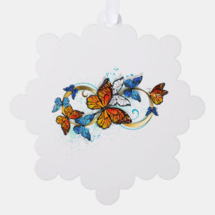 Oneindigheid van Monarch Vlinders Ornament Kaart