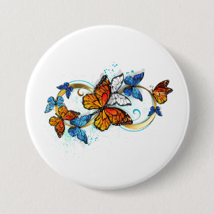 Oneindigheid van Monarch Vlinders Ronde Button 7,6 Cm