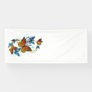 Oneindigheid van Monarch Vlinders Spandoek