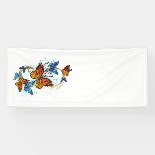 Oneindigheid van Monarch Vlinders Spandoek (Horizontaal)