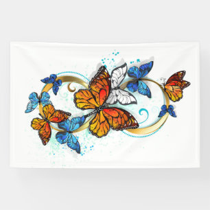 Oneindigheid van Monarch Vlinders Spandoek