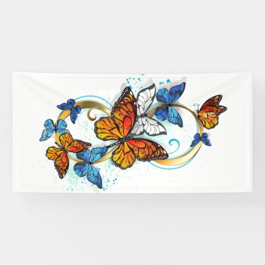 Oneindigheid van Monarch Vlinders Spandoek (Horizontaal)