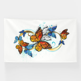 Oneindigheid van Monarch Vlinders Spandoek