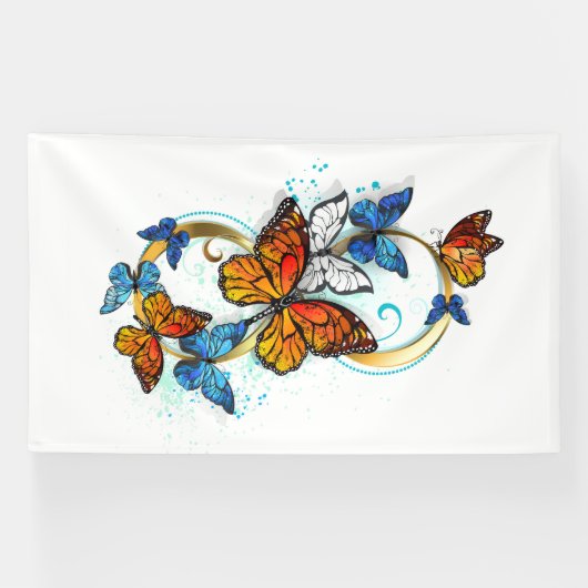 Oneindigheid van Monarch Vlinders Spandoek (Horizontaal)