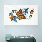 Oneindigheid van Monarch Vlinders Spandoek (Beurs)