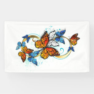 Oneindigheid van Monarch Vlinders Spandoek