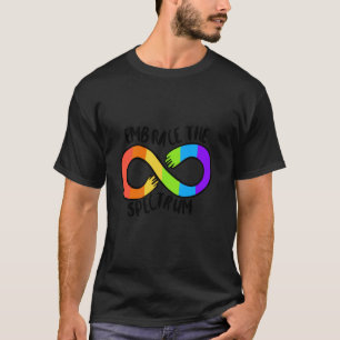 Oneindigheidssymbool Autisme Bewustzijn Regenboog T-shirt