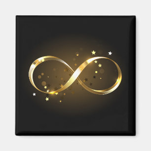 Oneindigheidssymbool in goud magneet