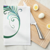 Oneindigheidssymbool met pauwenveer theedoek (Quarter Fold)