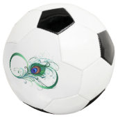 Oneindigheidssymbool met pauwenveer voetbal (Drie kwart)