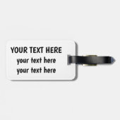 Oneindigheidssymbool met pauwveer bagagelabel (Achterkant horizontaal)