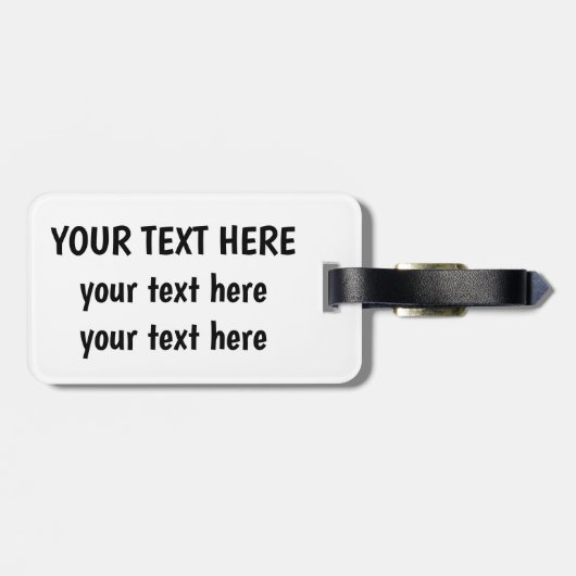 Oneindigheidssymbool met pauwveer bagagelabel (Achterkant horizontaal)