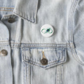 Oneindigheidssymbool met Pauwveer Ronde Button 3,2 Cm (In situ)