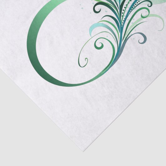 Oneindigheidssymbool met pauwveer tissuepapier (Detail)