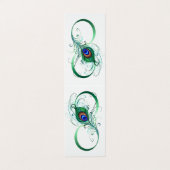 Oneindigheidssymbool met pauwveer visitekaartjes (Buitenkant ongevouwen)