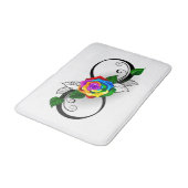 Oneindigheidssymbool met regenboogroos badmat (Gekanteld)