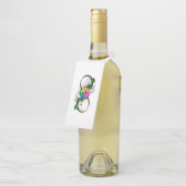 Oneindigheidssymbool met regenboogroos flessenhanger (Schuin)