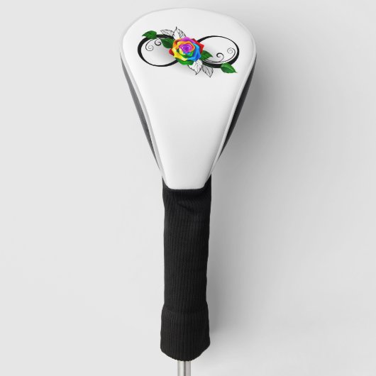 Oneindigheidssymbool met regenboogroos golfheadcover (Voorkant)
