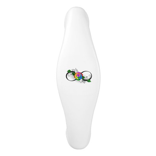 Oneindigheidssymbool met regenboogroos keramische kastgreep (Voorkant)