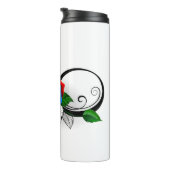 Oneindigheidssymbool met regenboogroos thermosbeker (Geroteerd rechts)