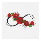 Oneindigheidssymbool met rode rozen kubus (Voorkant)