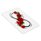 Oneindigheidssymbool met rode rozen magneet (Rechterzijde)