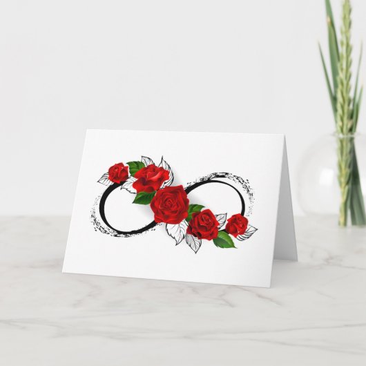 Oneindigheidssymbool met rode rozen programma (Voorkant)