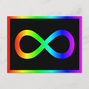 Oneindigheidssymbool van de regenboog briefkaart