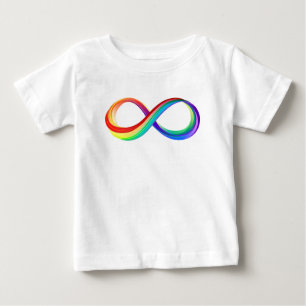 Oneindigheidssymbool van de regenboog in lagen