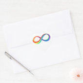 Oneindigheidssymbool van de regenboog in lagen hart sticker (Envelop)