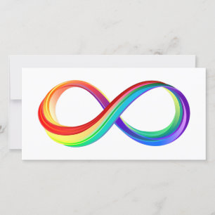 Oneindigheidssymbool van de regenboog in lagen kaart
