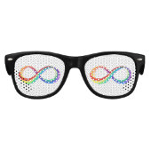 Oneindigheidssymbool van de regenboog in lagen kinder zonnebril (Voorkant)