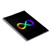 Oneindigheidssymbool van de regenboog notitieboek (Rechterzijde)
