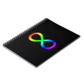Oneindigheidssymbool van de regenboog notitieboek (Linkerzijde)