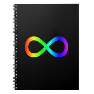 Oneindigheidssymbool van de regenboog notitieboek
