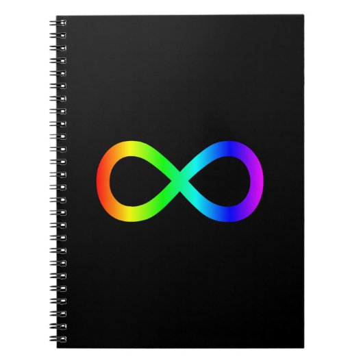 Oneindigheidssymbool van de regenboog notitieboek (Voorkant)