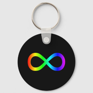 Oneindigheidssymbool van de regenboog sleutelhanger