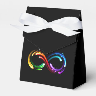 Oneindigheidssymbool van regenboogkometen bedankdoosjes