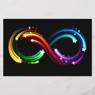 Oneindigheidssymbool van regenboogkometen briefpapier