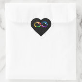 Oneindigheidssymbool van regenboogkometen hart sticker (Tas)