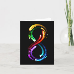 Oneindigheidssymbool van regenboogkometen kaart