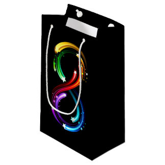 Oneindigheidssymbool van regenboogkometen klein cadeauzakje