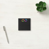 Oneindigheidssymbool van regenboogkometen post-it® notes (Kantoor)
