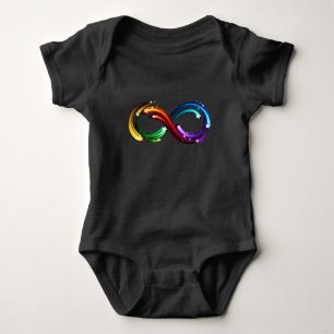 Oneindigheidssymbool van regenboogkometen romper
