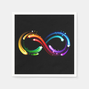 Oneindigheidssymbool van regenboogkometen servet