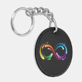 Oneindigheidssymbool van regenboogkometen sleutelhanger (Voorkant Links)